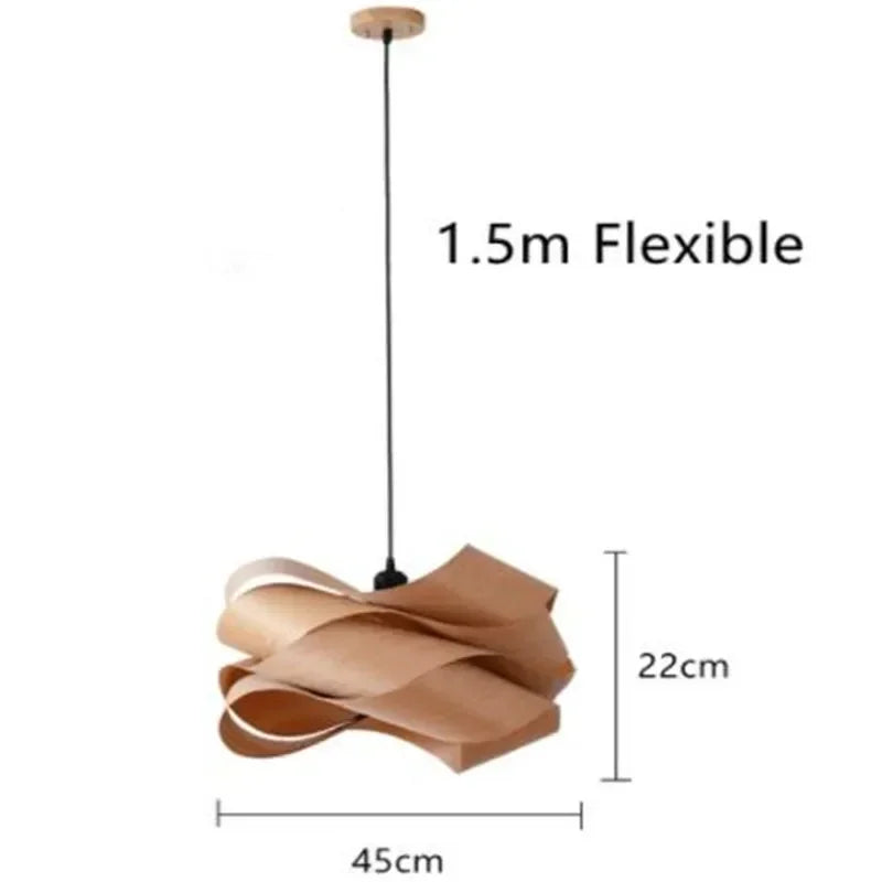 Suspension minimaliste nordique en bois - Décoration d'art moderne