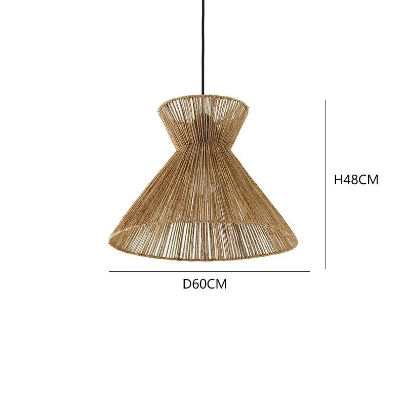 Handwoven Rattan Pendant Light - Vintage Charm for Modern Homes
