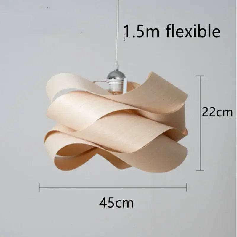Suspension minimaliste nordique en bois - Décoration d'art moderne