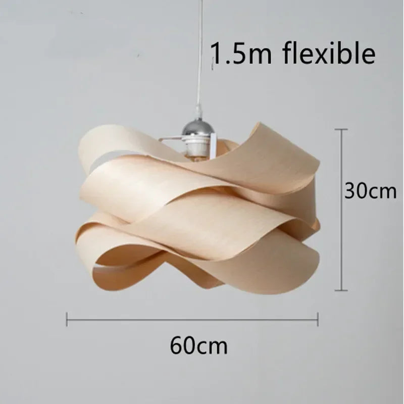 Suspension minimaliste nordique en bois - Décoration d'art moderne