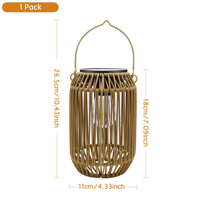 HiLuci™ Rattan Lantern | Solar Garden Light