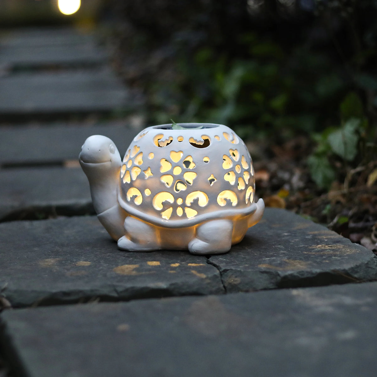 HiLuci™ Saga Turtle Ornament | Solar Garden Light