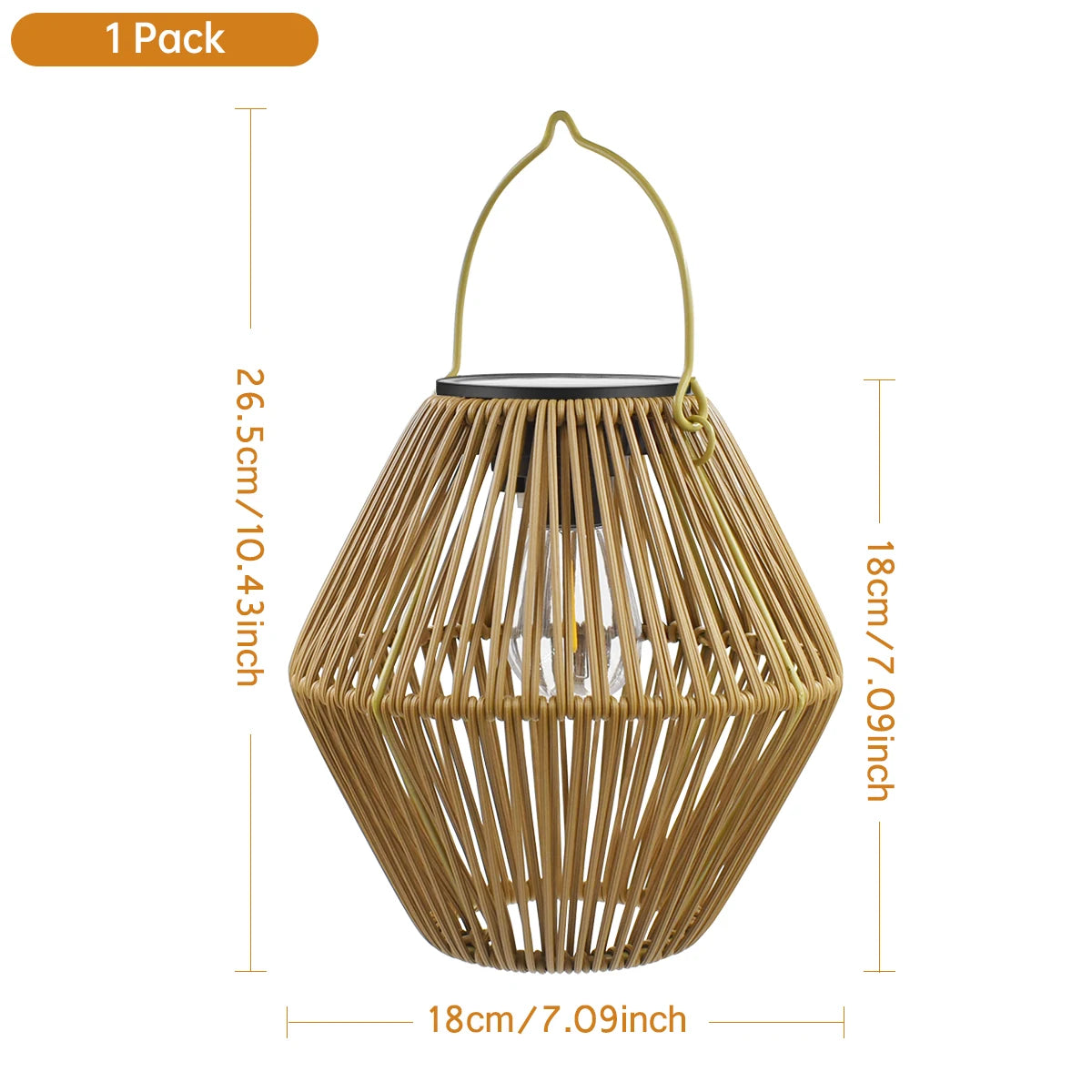 HiLuci™ Rattan Lantern | Solar Garden Light