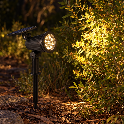 HiLuci Garden Spotlight uplighting shrubs at night